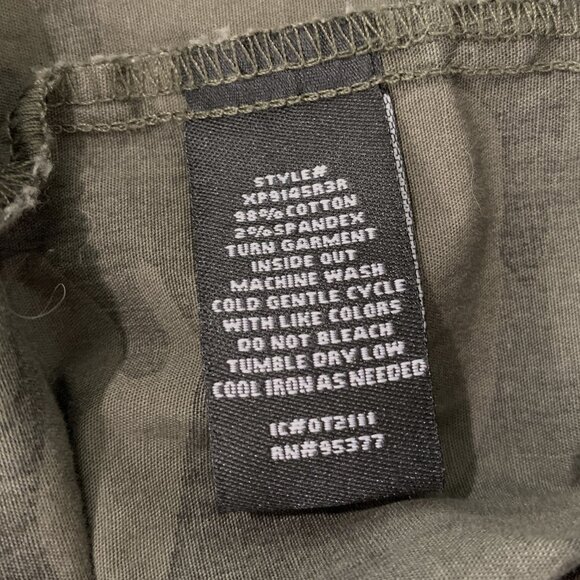 Sanctuary Camo Road Trip Cargo Pants Straight Leg Crop Green Size XXL Worn Once - Picture 8 of 8